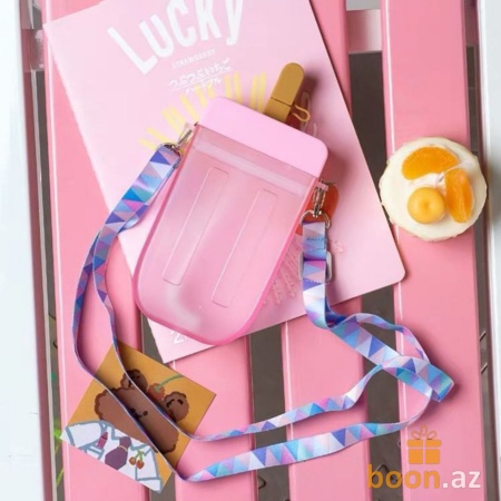 Бутылка для воды  в форме "Эскимо" Ice cream bottle (pink)